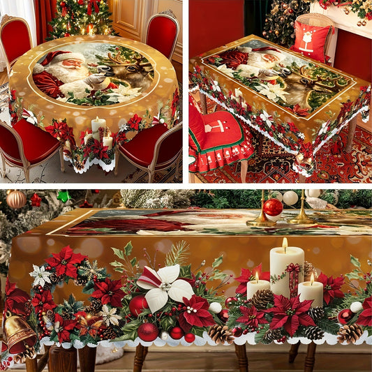 Christmas Round Tablecloth