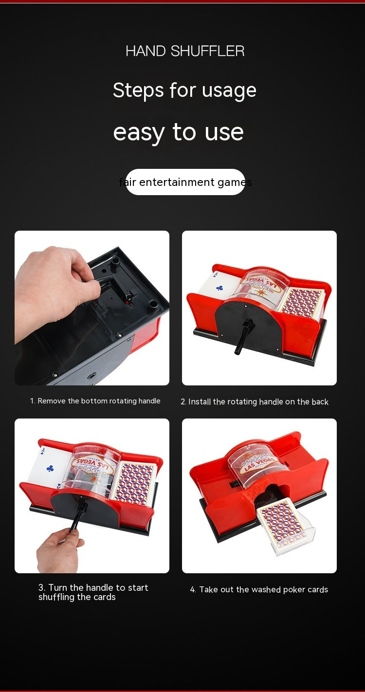 Card Hand Shuffler Easy Hand Cranked Casino Card Shuffling Machine For Blackjack Poker Texas