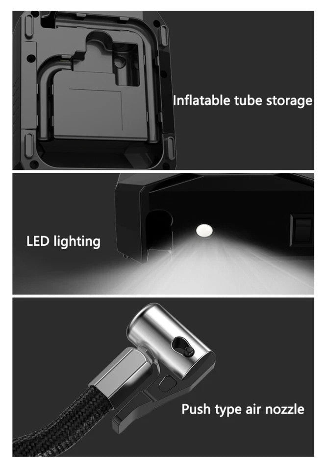 Electric Corded 12V 150PSI Car Tyre Inflator  Portable Air Compressor