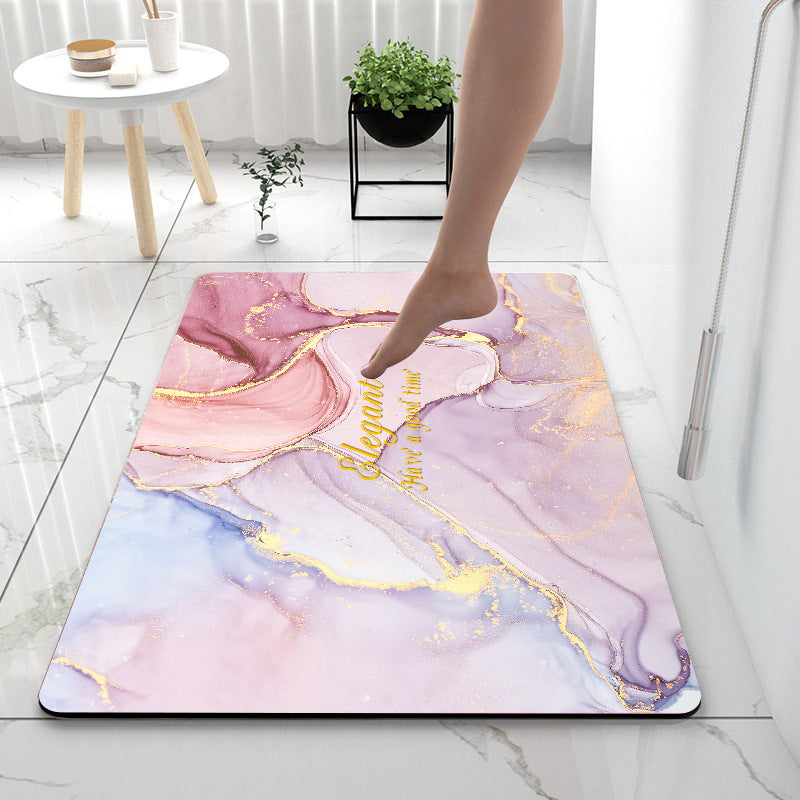 Anti-Slip Mat Super Absorbent Bathroom Floor Mat Diatom Mud Suitable For Kitchen Toilet