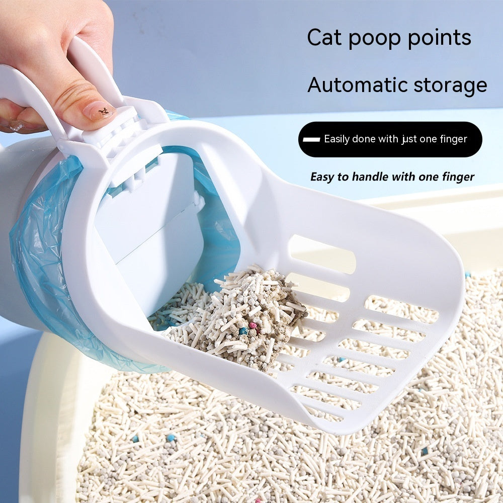 Cat Litter Shovel Scoop With Refill Bags Large Cat Litter Box Self Cleaning Cat Waste Bin System Pet Supplies Pet Products