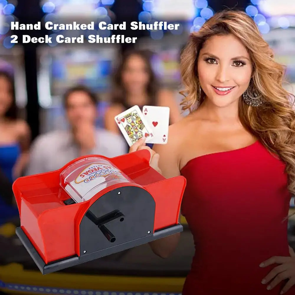 Card Hand Shuffler Easy Hand Cranked Casino Card Shuffling Machine For Blackjack Poker Texas