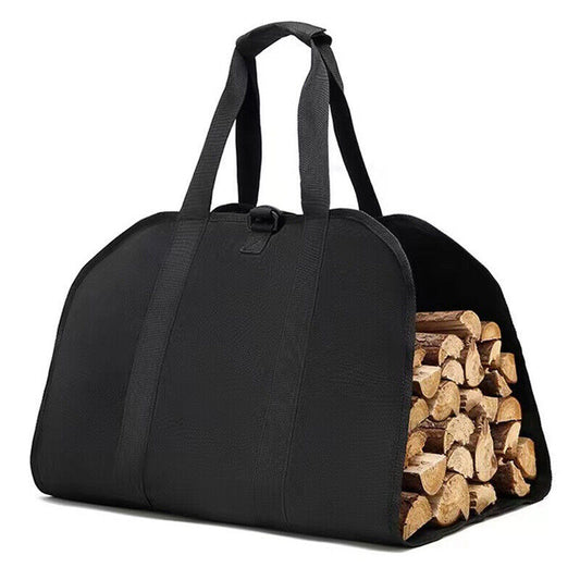 Firewood Log Carrier Canvas Durable Firepalce Wood Bag W Reinforce Straps