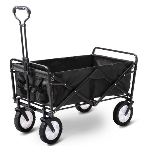 Garden Cart Foldable Pull Wagon Hand Cart Garden Transport Cart Collapsible Portable Folding Cart